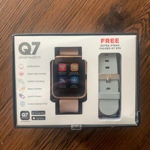 Q7 SMARTWATCH (pink + gray extra strap)